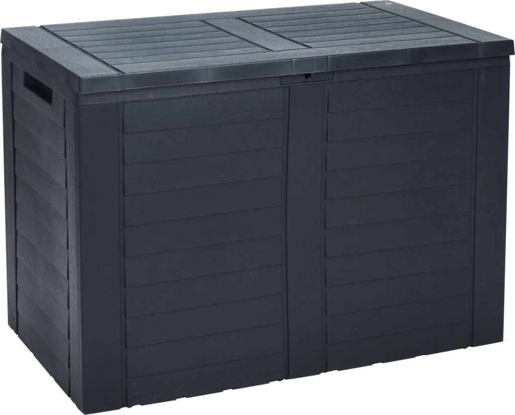 Auflagenbox Kissenbox 170 Liter Gartenkissen 75x44x43cm Gartenbox anthrazit