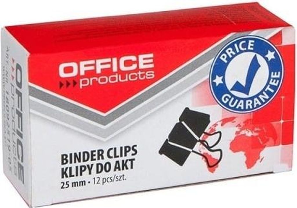 Dokumentenklammern 25 mm Office Products 12 Stück
