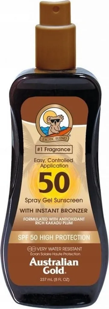 Australian Gold Spray Gel Bronzer Istantaneo SPF50 Alta Protezione 237 ml