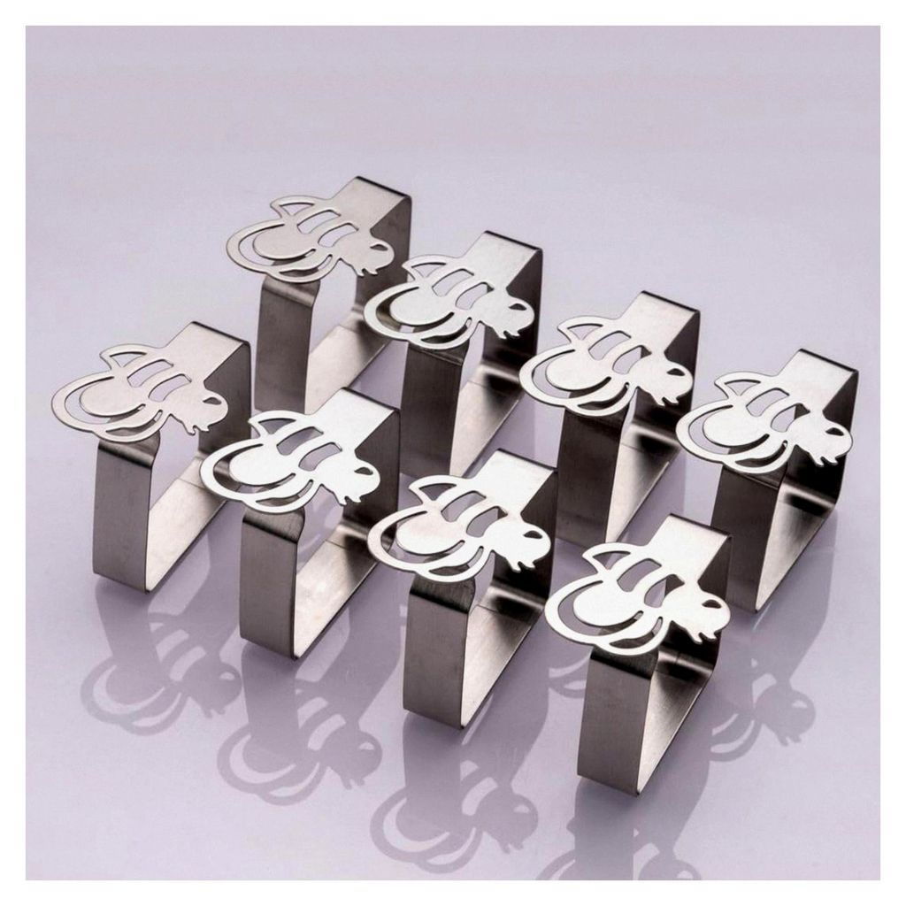 8-192 Stück Tischtuchklammern aus Edelstahl, Tischdeckenhalter Clips - Silber, Anzahl: 8