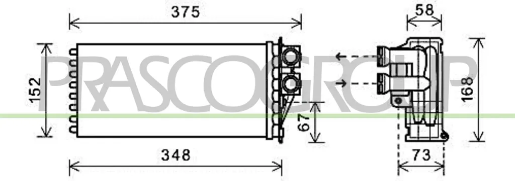 Radiateur de Chauffage Habitacle pour DS5 et Peugeot 3008 - Modèle PG520H001