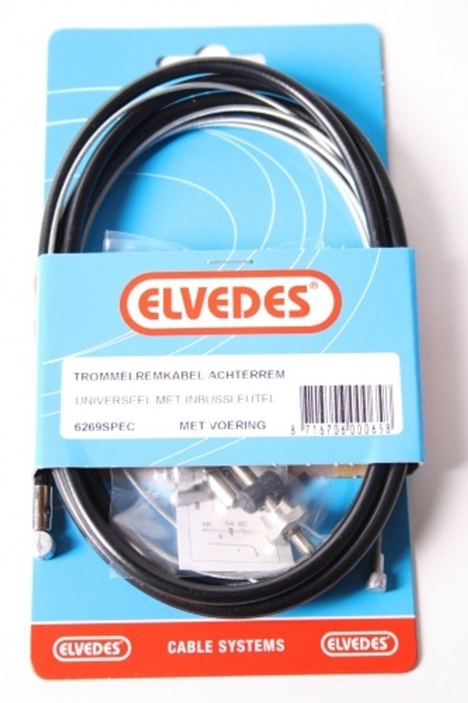 Elvedes TROMMELREMKABEL HINTEN UNIVERSAL mit Schraubenschlüssel