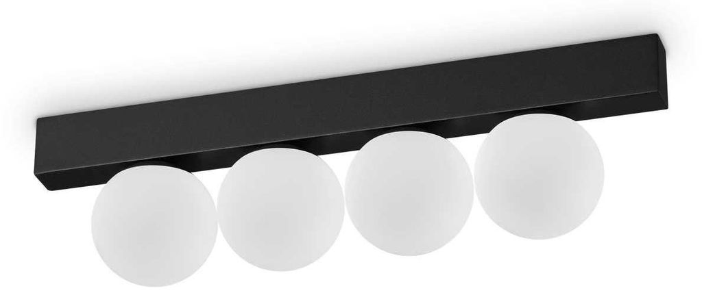 Zeitgenössische Deckenleuchte Ping Pong Metall Schwarz Led Integriert 12W 3000K Ip20
