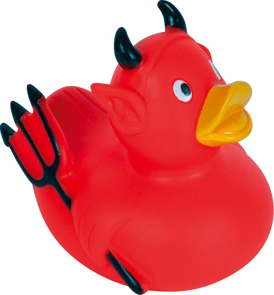 Teufel rot - Hobbyente - Quietscheente - Badeente - ca. 8 cm gross
