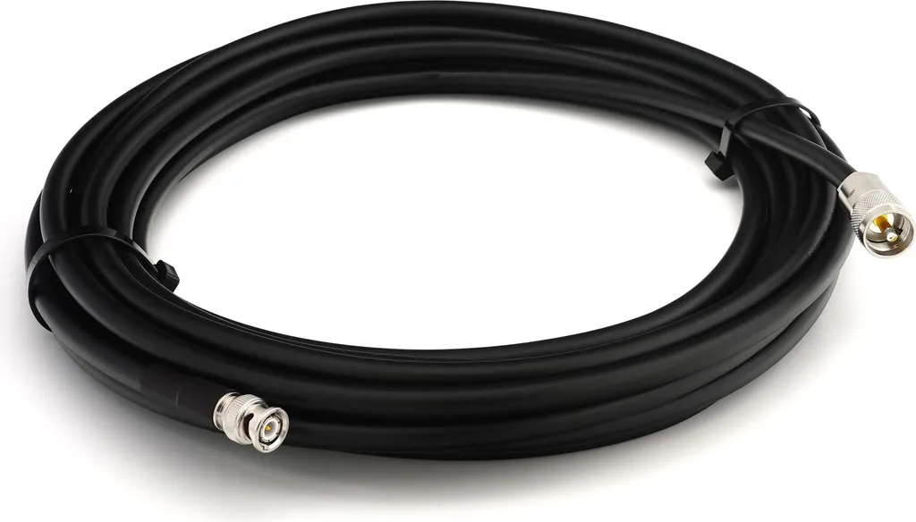 Prolunga Antenna CB RG214 1m BNC Maschio a UHF PL259 - Alta Qualità 50 Ohm - 2