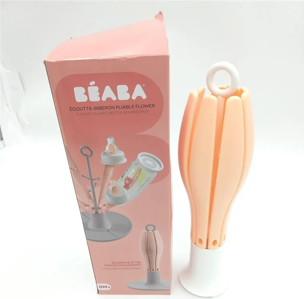 BEABA Égouttoir à Biberons Rose Compact - Sèche-Biberons Transportable - 7