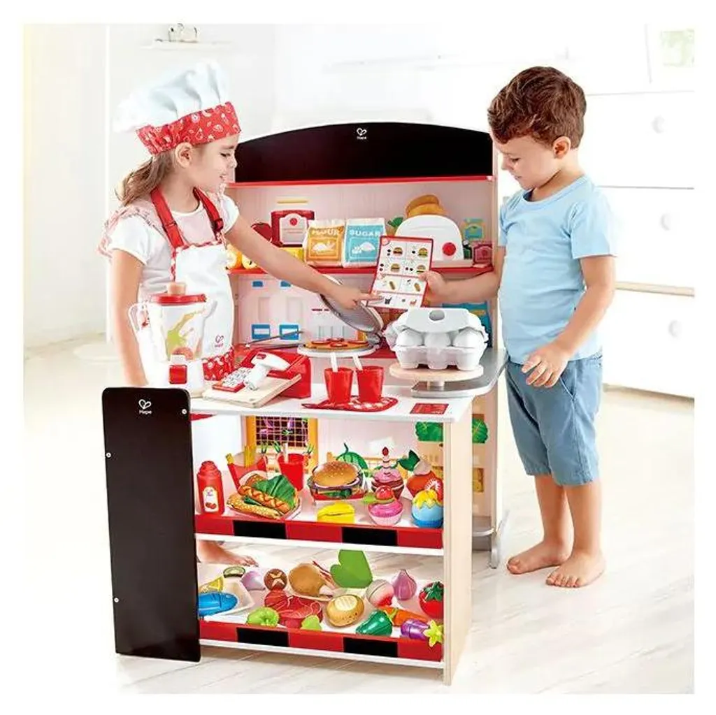 Boutique éphémère Hape modulable en bois naturel - Stand de vente ludique