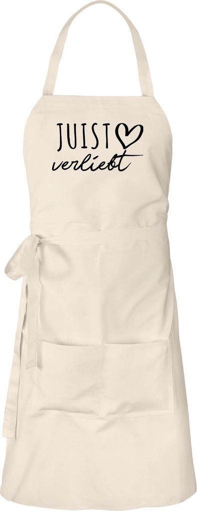 Huuraa Schürze Juist verliebt Natur mit Taschen Baumwolle Kochschürze Geschenkidee