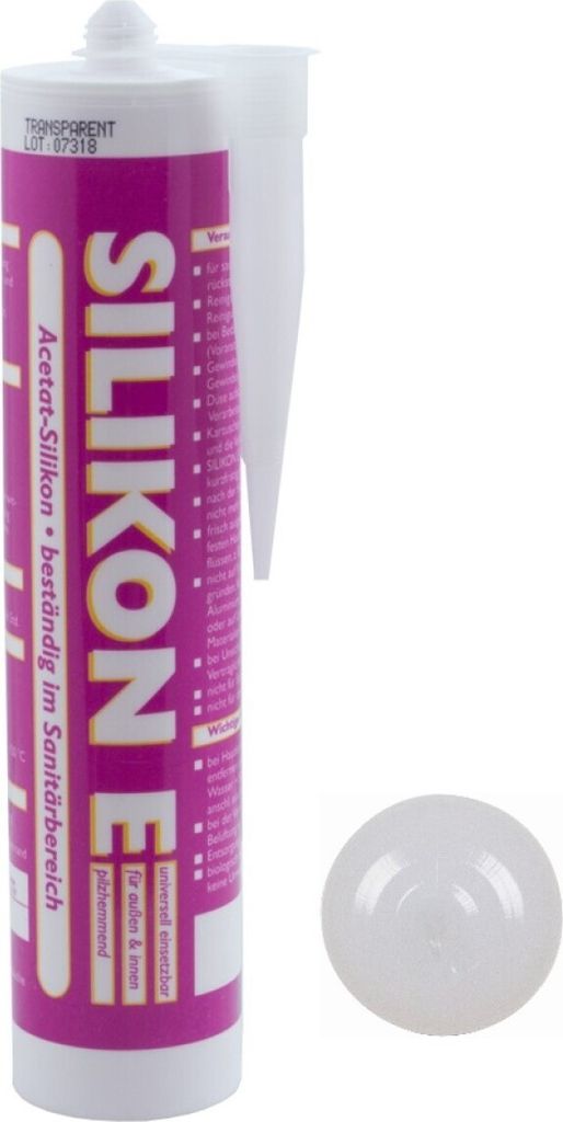 ARLI: Silikon 310ml transparent Universal Sanitär Bad Produktbild 