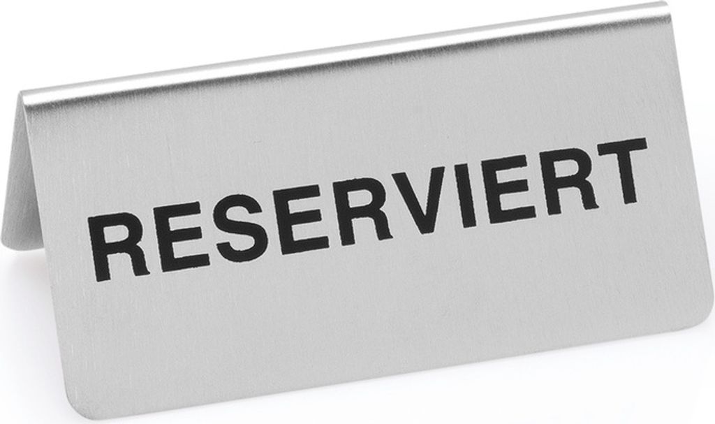 36x Reserviertschild Chromnickelstahl Tischschild