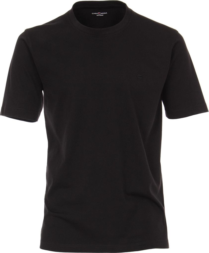 CASAMODA Herren T-Shirt Kurzarm Rundhals Regular Fit Schwarz XL