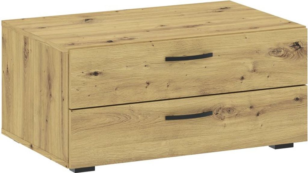 Stolik nocny RICHMOND – dąb artisan/biała Zdjęcie produktu 