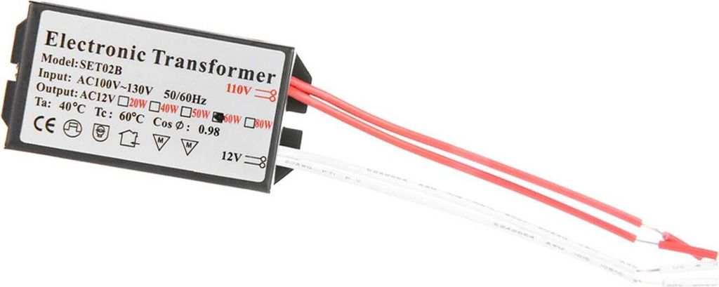 110V zu 12V Elektronischer Transformator Spannungswandler Smart Power Supply Driver (60W)