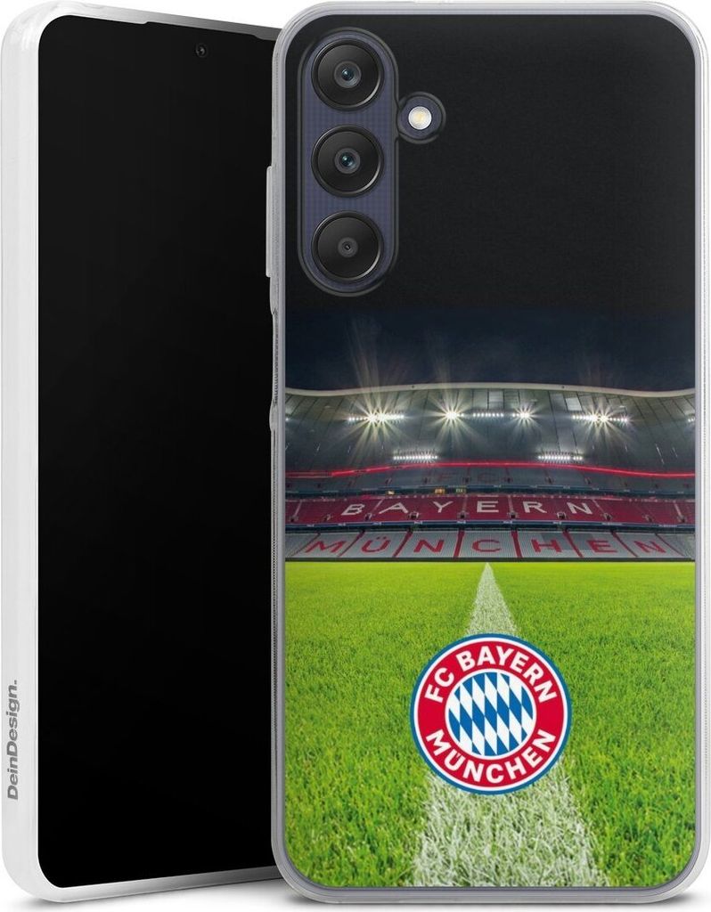 DeinDesign Slim Hülle für Samsung Galaxy A25 5G Silikon Case Ultra Dünn Handyhülle FC Bayern München FCB Stadion