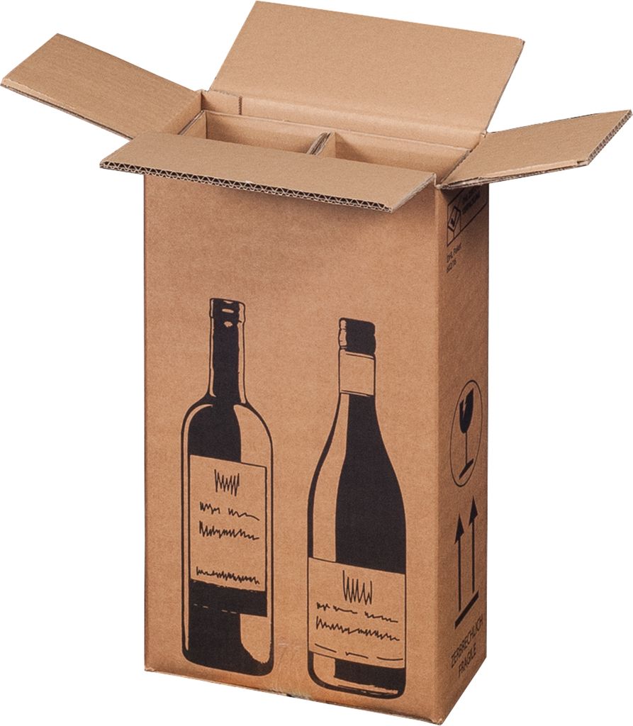 Versandkarton baun für Flaschen, PTZ , für 2 Flasche