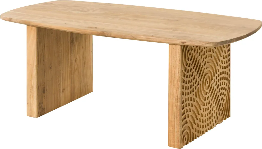 Table basse Acacia 120x60x45 naturel laqué MASSIVMOEBEL24 MARRAKESCH #23