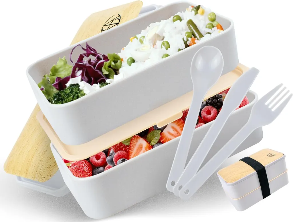 Bento LunchBox Grigio per Meal Prep: Portapranzo Fitness Microonde