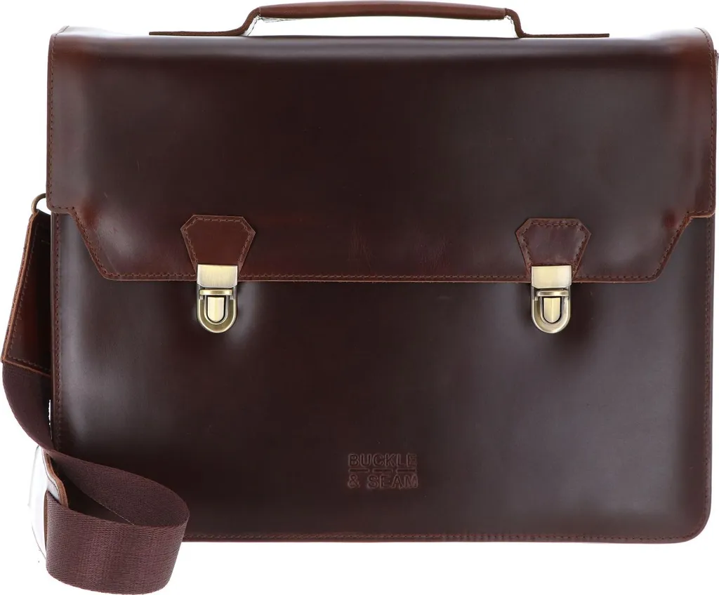 Porte-documents en Cuir avec Doublure Dot Brun pour PC 14 et 15 pouces