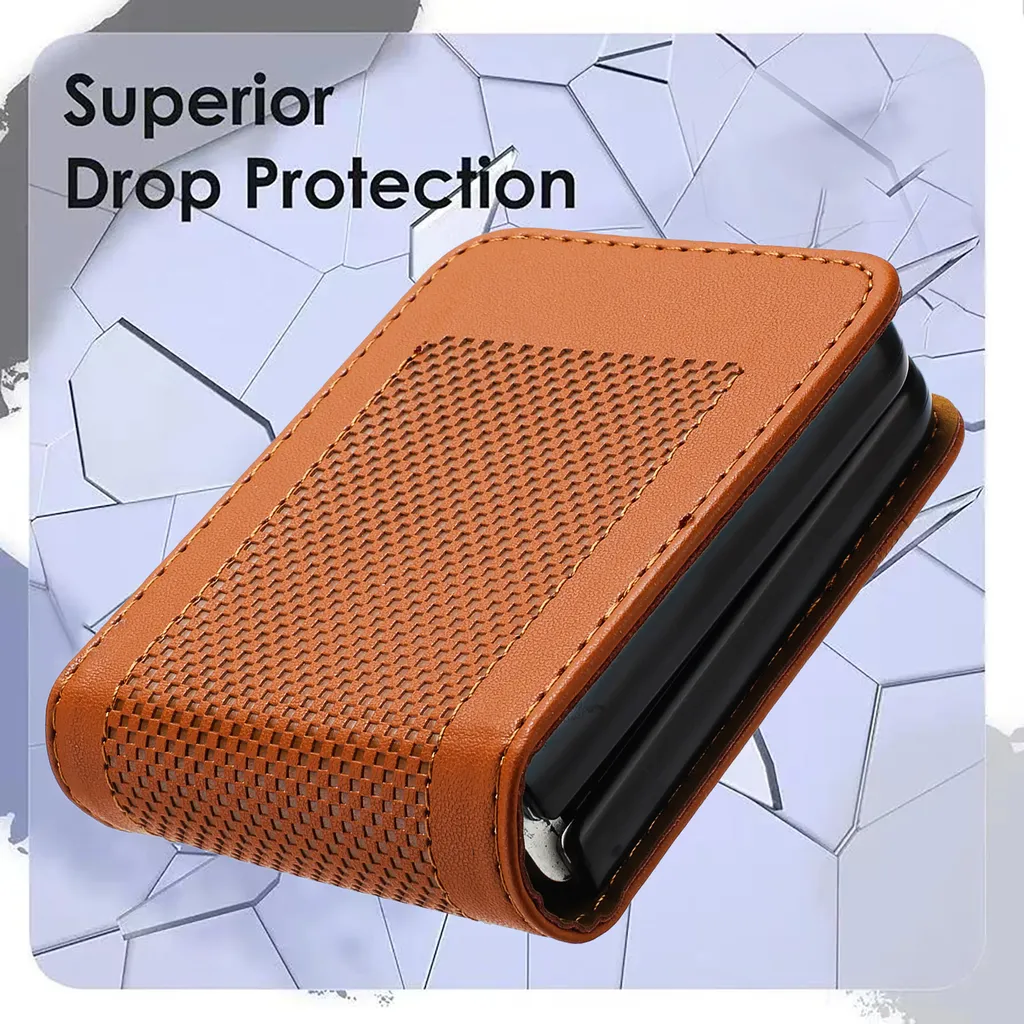 Suncase Custodia Originale In Vera Pelle Per Nokia 2660 Flip – Colore Marrone Antico, Con Chiusura Magnetica E Passante Per Cintura - 2