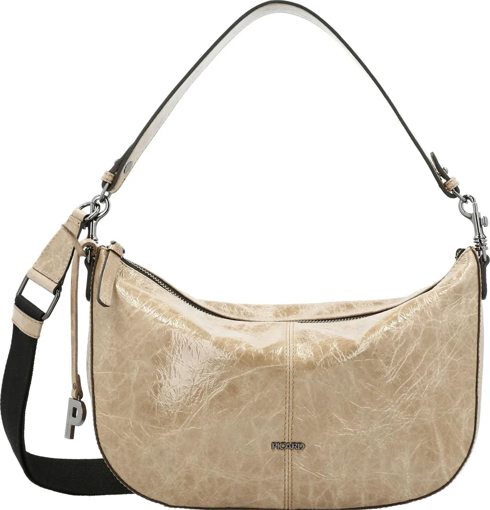 Grand sac besace femme en cuir nude Himalaya - Format pratique 33 cm