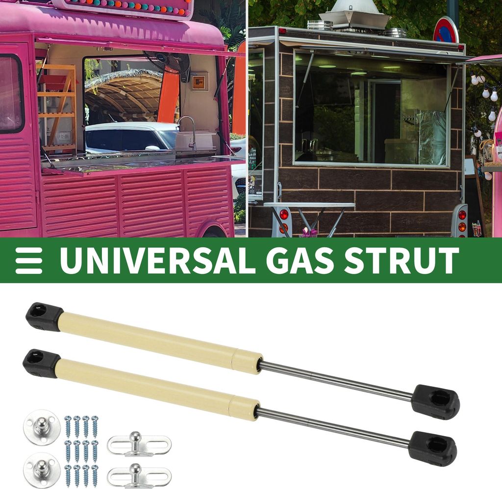 Universelle Hubstützen Federbeine Hubstütze Stoßdämpfer 12Zoll/305mm 55lb/245N/25kg Gelb