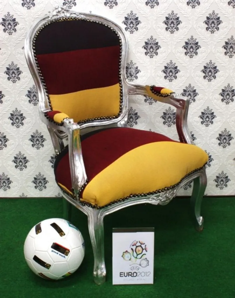 Chaise de salon baroque Allemagne Argent - Assise de luxe design rococo