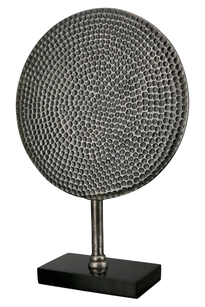Sculpture Moderne Argentée pour Meubler un Espace Vide Design Gilde 44cm