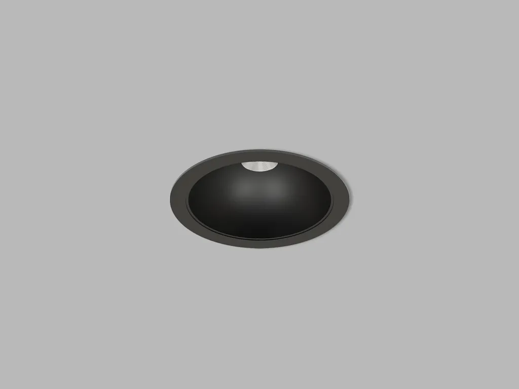 Éclairage LED encastré anti-éblouissement noir 10W ZENO dimmable DALI