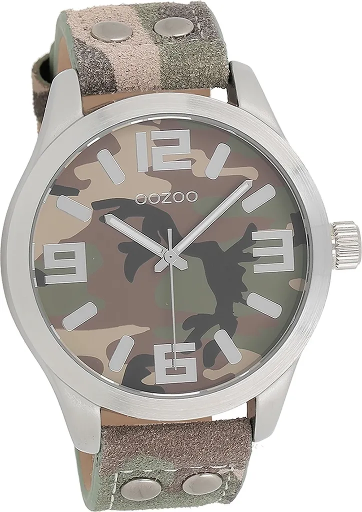 Oozoo Orologio Uomo Pelle Multicolore D2UOC1066A - Sportivo e Analogico