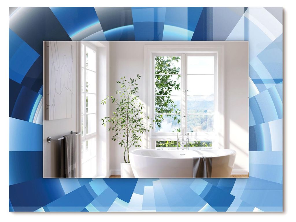 Abstrakter Tunnel – Rechteckiger Spiegel mit Druck 80x60 cm – Modern - Dekorativ für die Wand