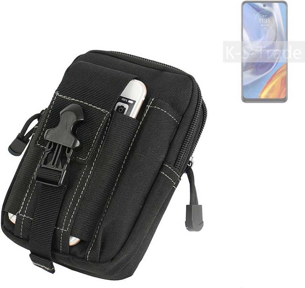 K-S-Trade Gürtel Tasche kompatibel mit Motorola Moto E32s Gürteltasche Holster Schutz Hülle Handy Hülle Smartphone outdoor Handy-Hülle schwarz
