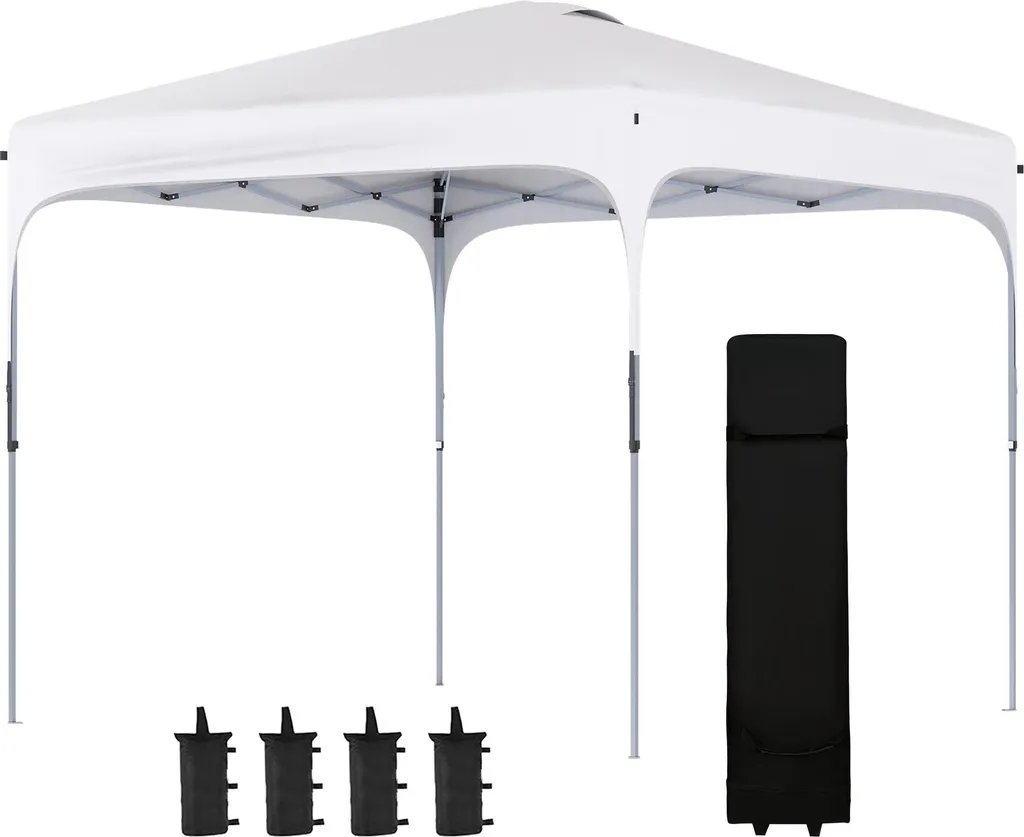 Tenture de jardin 2,5x2,5m pavillon de réception blanc avec accessoires