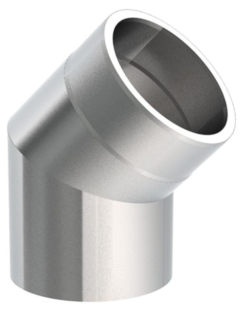 Jeremias | Ofenrohr | Winkel 45° ohne Tür | Edelstahl | Ø150mm