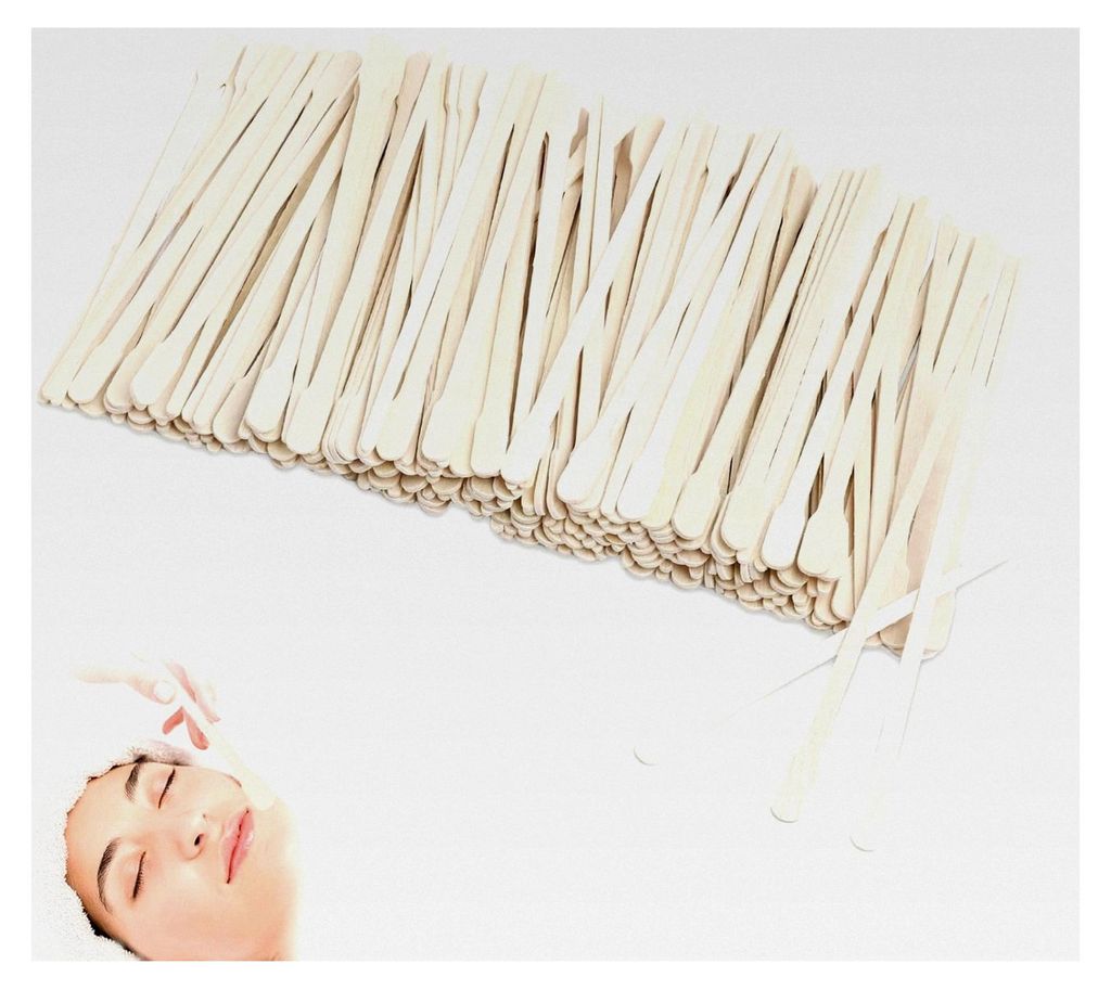 Holzspatel für Augenbrauen-Waxing und Haarentfernung (200 Stück)
