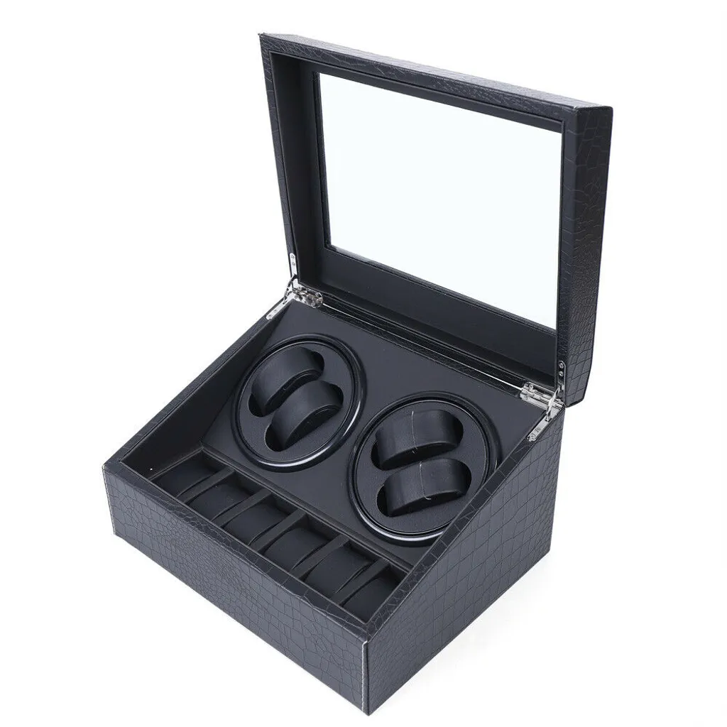 Remontoir Montre Automatique Silencieux 4+6 avec Finition Piano Black