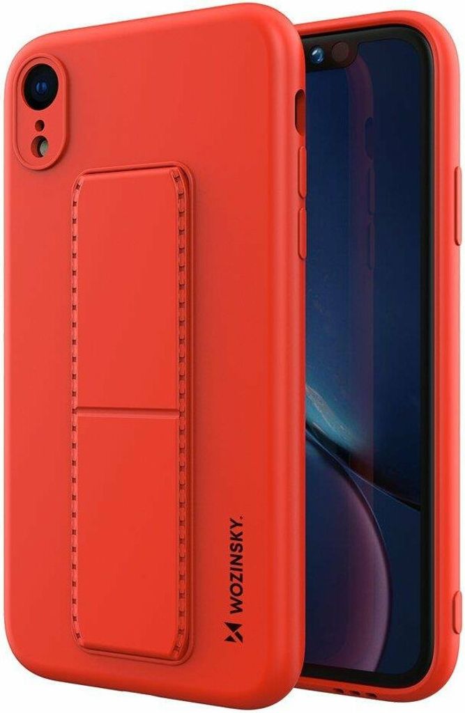 cofi1453 Kickstand Hülle Bumper aufstellbar Silikon Hard Case Schale Zubehör Tasche Schutz mit integriertem Magneten für Xiaomi Mi 10T Pro in Rot