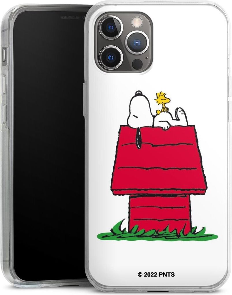 DeinDesign Handyhülle für Apple iPhone 12 Pro Max Silikon Hülle Case Smartphone Schutzhülle Offizielles Lizenzprodukt Peanuts Snoopy