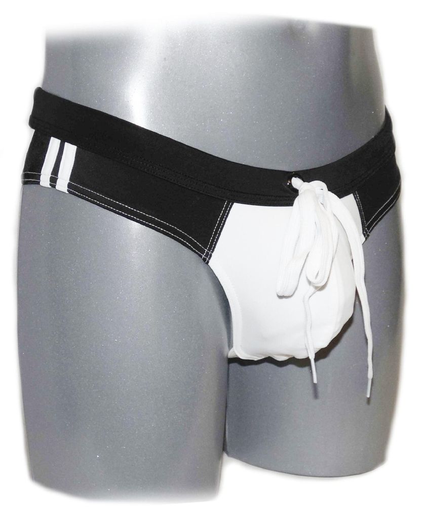 WJ Weiße Uni Badebekleidung, 95% Polyester, 5% Elasthan, Produktbild 