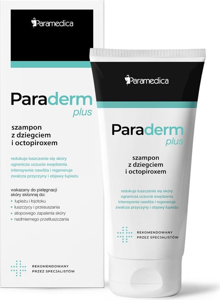 Paraderm Plus, Szampon przeciwłupieżowy z dziegciem, 150 g
