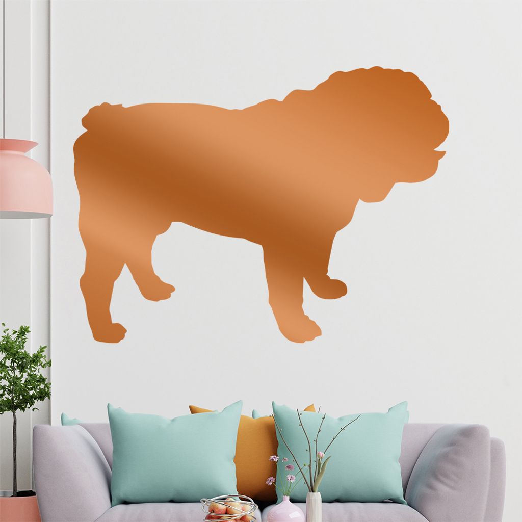 KIWISTAR englische Bulldogge Silhouette Wandtattoo in 6 Größen - Wandaufkleber Wall Sticker - Dekoration, Küche, Wohnzimmer, Schlafzimmer, Badez...