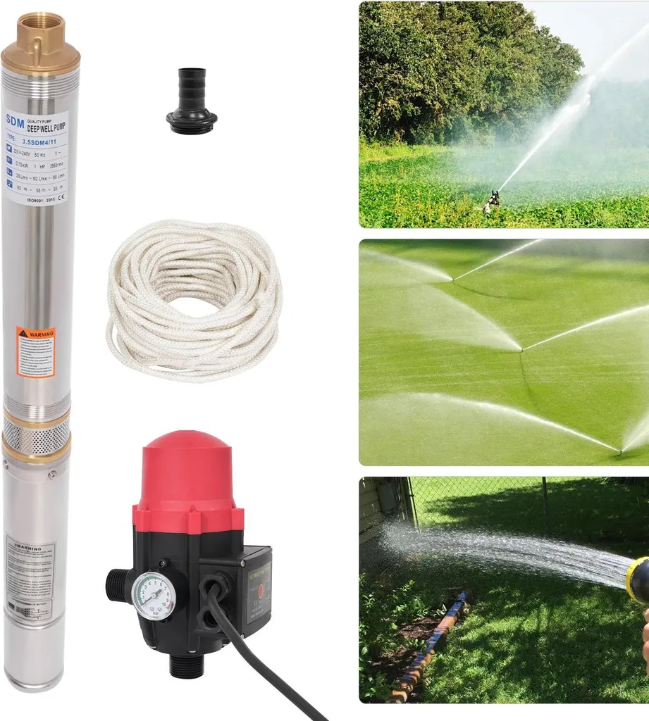 Pompe de puits profond en acier inoxydable et cuivre 2850 tr/min - 6