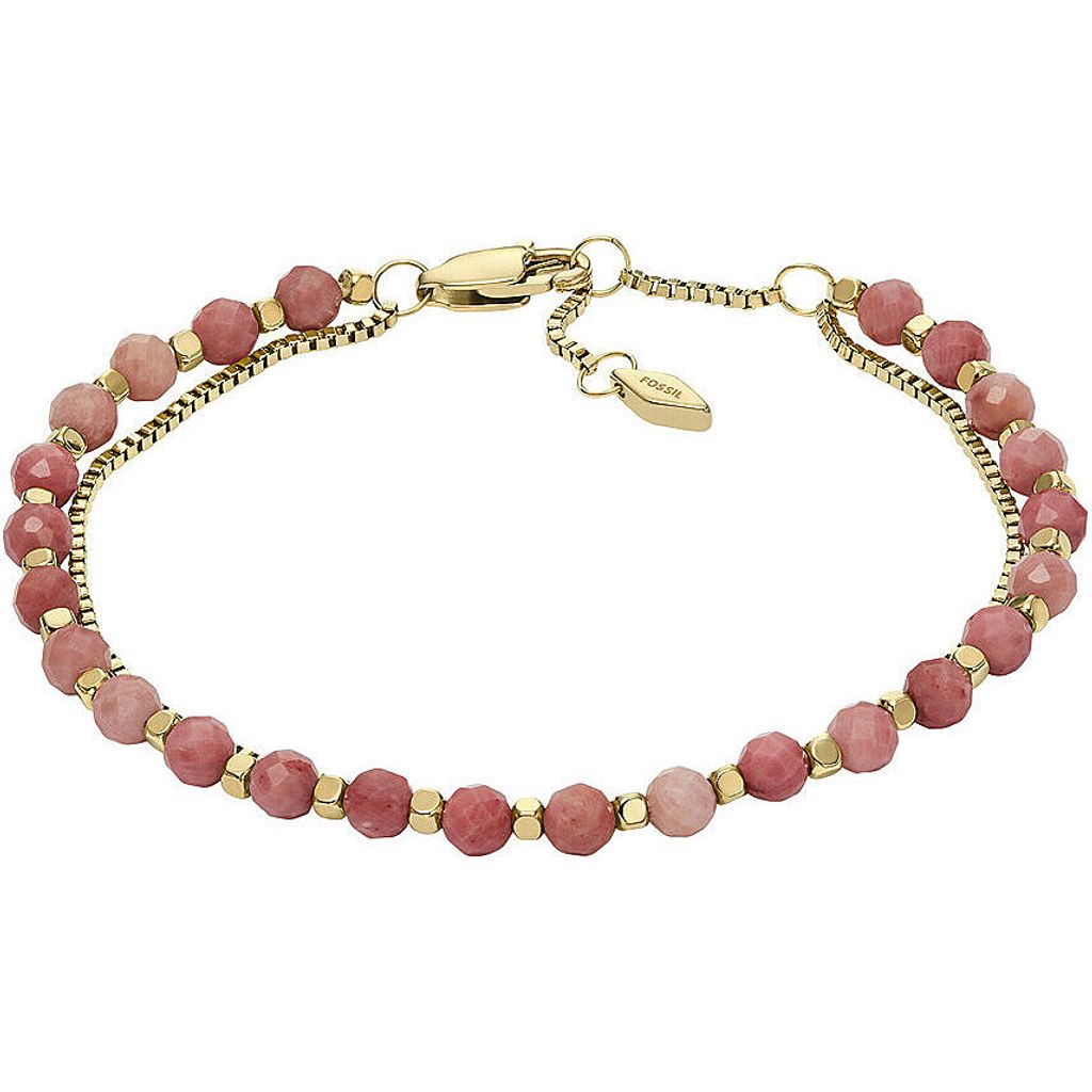 Fossil JF04682710 Armband Damen Stacked Up Rhodochrosit Rosé Edelstahl