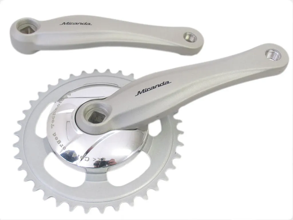 Manivelle Miranda Alfa 1 pour Vélos Gazelle Nexus 38 Dents Alu Zilv