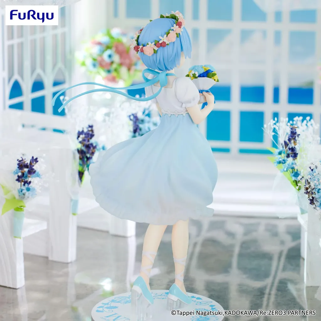 Figurine Rem Re:Zero Trio-Try-iT Robe Blanche 21 cm Détails Précis