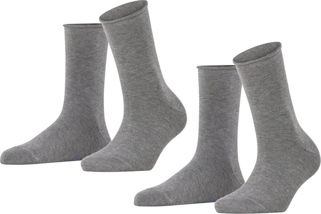 FALKE Happy damessokken (2-pack), katoen, lichtgrijs (light Produktbild 