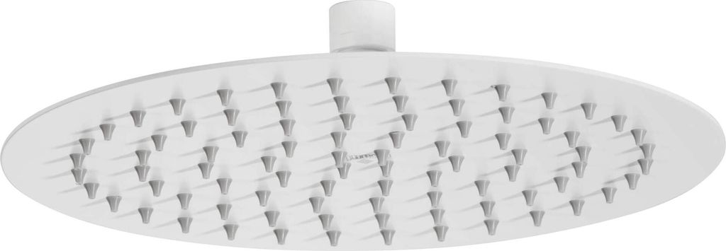Stahl-kopfbrause - 250 mm rund, Regen, Weiss