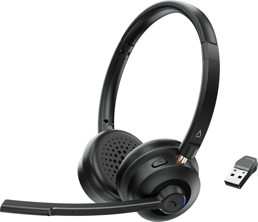 Casque Audio Bluetooth On-Ear Creative Chat pour Télétravail et Appels