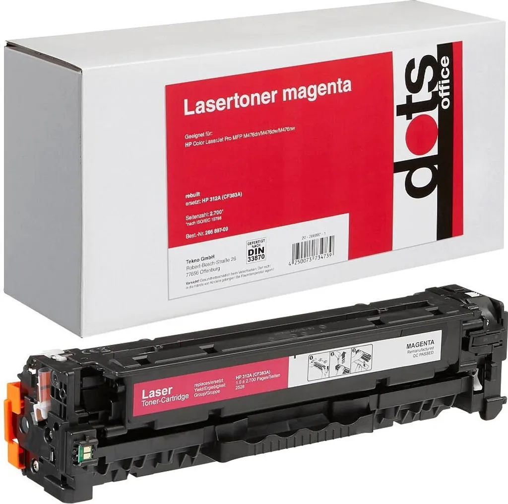 Toner Magenta DOTS Compatible HP 312A CF383A pour LaserJet Pro M476