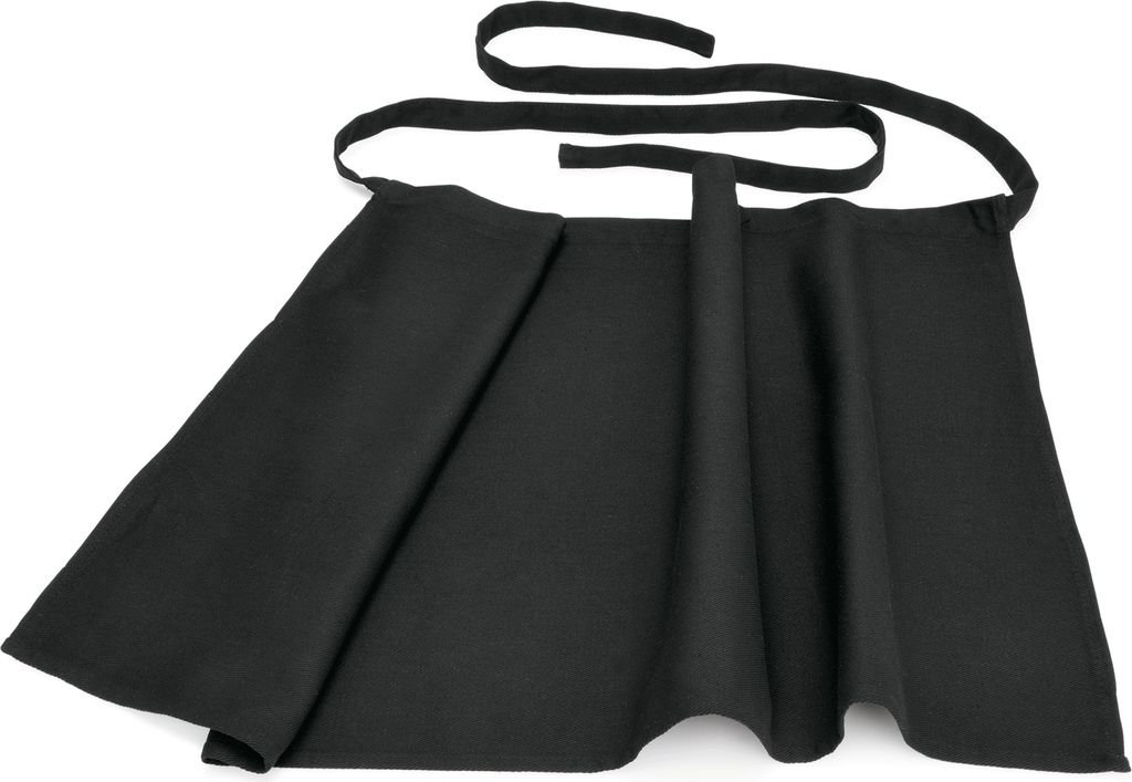 Schürze schwarz Baumwolle 95 x 50 cm Produktbild 