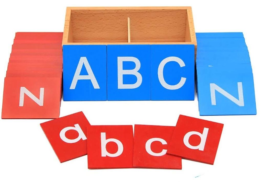 Sada Montessori – brúsne papiere s abecedou – veľké a malé Obrázok produktu 